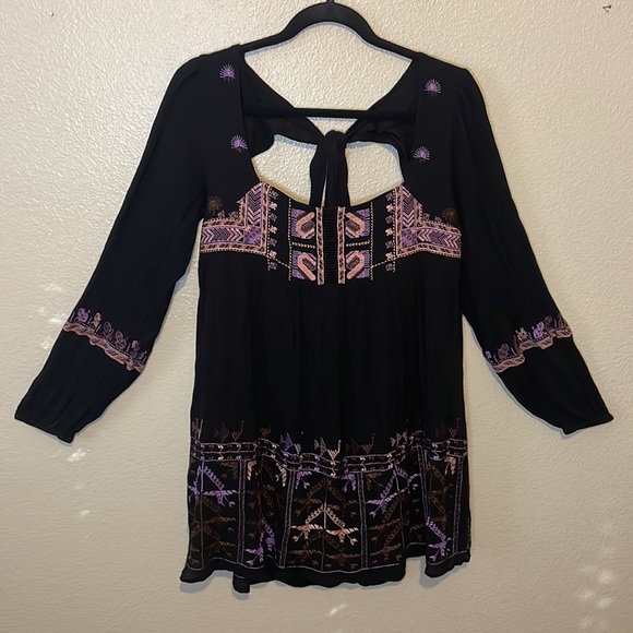 Free People Rhiannon Peasant Embroidered Long Sleeve Dress - Picture 3 of 12